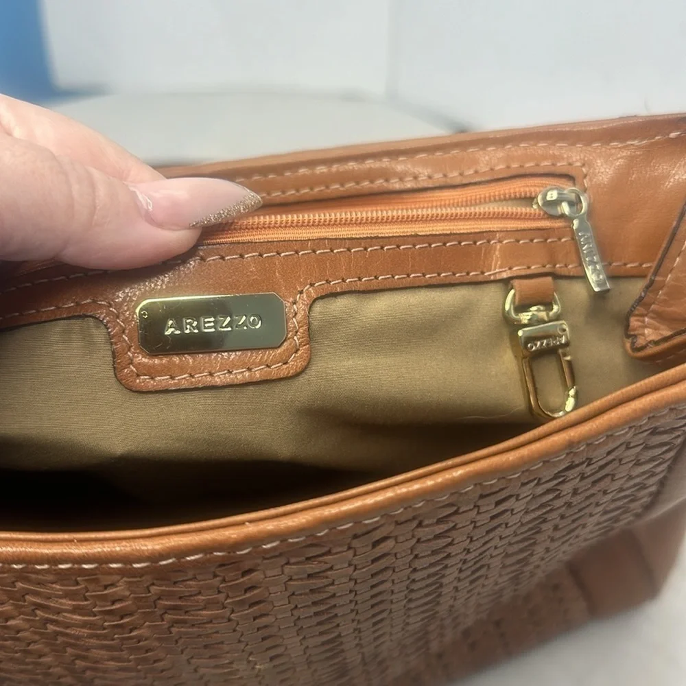 Arezzo vegetable tanned leather top Handel/shoulder strap bag